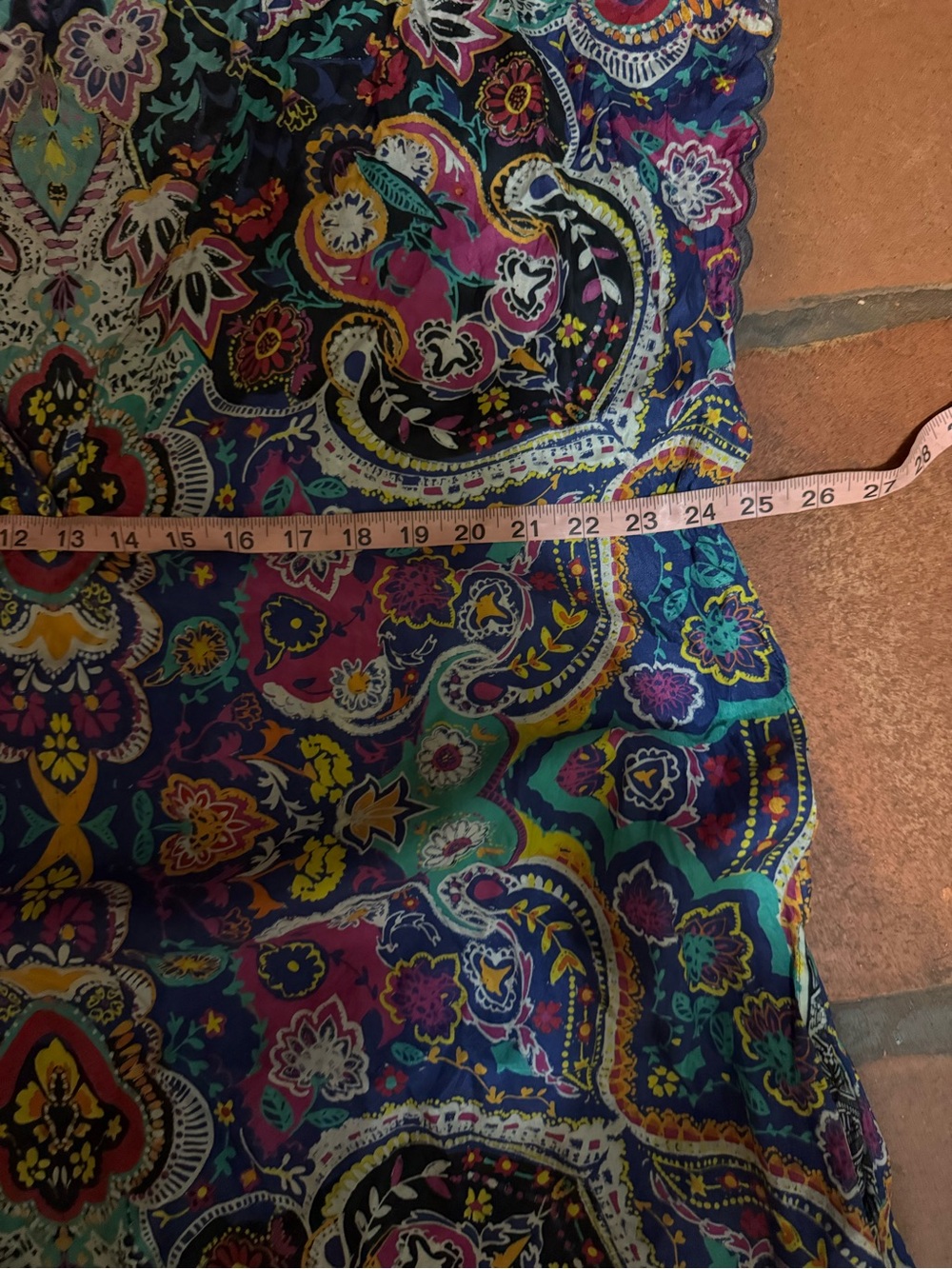 Johnny Was Multicolor Paisley Maxi Dress - Purple, Blue, Pink, Green - Picture 9 of 10